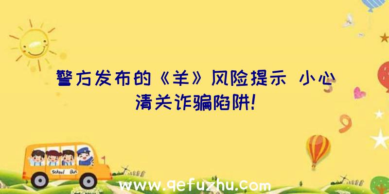 警方发布的《羊》风险提示